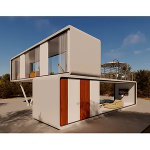 Modern Solo Office Tiny Hotel Villa Portable Modular Home Insulated Prefabricated One Bedroom Prefab House