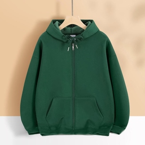 Sweat à capuche unisexe personnalisé coupe ample 100% coton, épais 400 GSM, avec motif lettre sur le devant, délavé à l'acide, effet soleil, impression 3D en relief, fermeture éclair, collection automne - Product Image 5