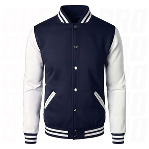 <b>Men</b>’s Varsity <b>Jacket</b> Cotton Blend Classic Letterman <b>Jacket</b> Retro Athletic Style Button Up College Varsity <b>Jackets</b> - Product Image 1