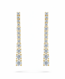 Pendientes de Diamantes Redondos para Mujer, Diamantes Naturales y Cultivados en Laboratorio - Product Image 1