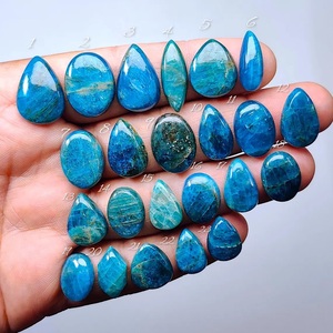 อะพาไทต์สีน้ำเงินนีออนธรรมชาติแบบคาโบชอง ขายส่งจำนวนมากสำหรับผู้จัดจำหน่าย - Product Image 1