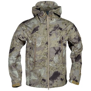 Chaqueta de Forro Polar con Logotipo Frontal, Estilo Piel de Tiburón, para Invierno, con Capucha, Impermeable, Cortavientos, Camuflaje, para Caza Táctica, Venta al Por Mayor - Product Image 3