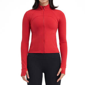 Chaqueta deportiva de cuello alto para mujer, top deportivo de manga larga, ropa de fitness con cremallera, chaqueta de yoga, más vendida. - Product Image 6