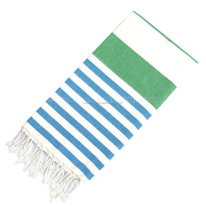 Toalla clásica turca Hammam Peshtemal Algodón ligero a rayas con flecos para hoteles y spas - Product Image 2