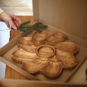 Handmade Wooden Coffee Table Tray Decorative Serving Plate Nordic Design Farmhouse Home Decoration Storage Organizer - Product Image 5
