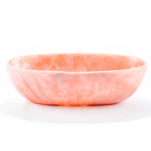 Handmade Resin <b>Bowl</b> Polished Lightweight Modern Luxury <b>Blue</b> White Amber Marbled Swirl Oval Decorative Food Grade Food Serving - Product Image 4
