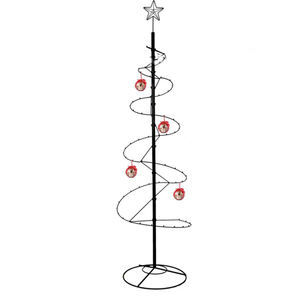 Support de présentation de Noël classique en métal au design simple pour les décorations et les ornements de Noël, éclairage LED en métal - Product Image 6