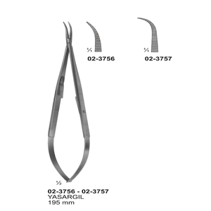 Pinzas de Bayoneta Micro Yasargil de 19.5 cm - Puntas de Alta Precisión de 0.7 mm/0.9 mm - Instrumentos Microquirúrgicos para Neurocirugía con Certificación CE ISO - Product Image 1