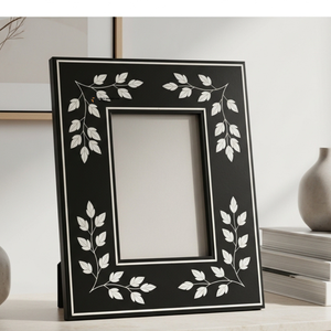 Luxury Floral Bone Inlay <b>Frame</b> <b>Black</b> Decorative Picture <b>Frame</b> Home Styling - Product Image 5
