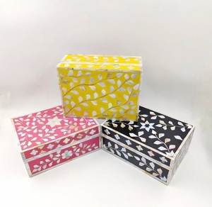 Fashionable MDF Boards Jewelry Box With MOP & Resin Inlay Magnetic Closure Premium Jewelry Boxes Home Decor At best Price - Product Image 4