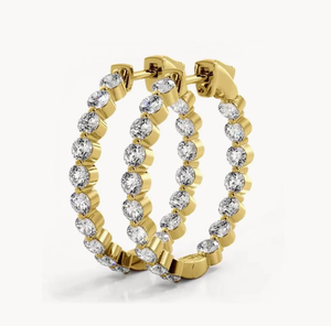 <b>Hoops</b> <b>Earrings</b> Diamond <b>Earrings</b> Gold and <b>Silver</b> <b>Earrings</b> Natural and Lab Grown Diamonds <b>Earrings</b> <b>Hoops</b> Fine Jewelry for Women - Product Image 1