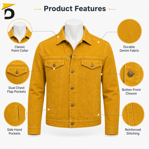 Men Denim <b>Jacket</b> Crafted For Effortless Styling With Comfortable Denim Fabric A <b>Smart</b> Fit And A Distinctive Casual Appearance - Product Image 6
