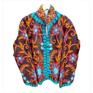 เสื้อแจ็คเก็ตสไตล์โบโฮถักลายปักสวยงาม คอทรงโอ แขนยาว เย็บมือ เป็นมิตรกับสิ่งแวดล้อม แห้งเร็ว เหมาะสำหรับฤดูใบไม้ร่วง - Product Image 1