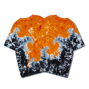 Camiseta de manga corta con efecto tie-dye para hombre, cuello redondo, estilo casual, tejido de punto, corte regular. - Product Image 3