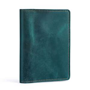Funda de Pasaporte de Cuero Crazy Horse Vintage de Fábrica, Porta Tarjetas Simple, Porta Pasaporte - Product Image 2