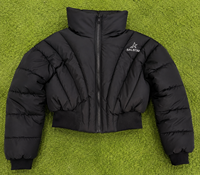 Veste matelassée noire pour femme |   Blouson bomber matelassé d'hiver |   Veste courte légère et chaude pour l'extérieur, tendance