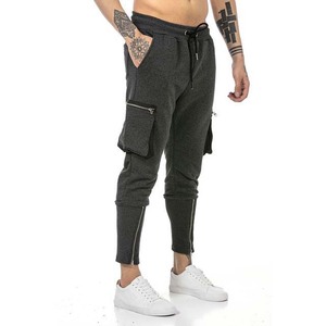 Pantalon décontracté pour homme, respirant, sportswear d'été, grande taille, 50% coton 50% polaire, nouveau design, couleur gris - Product Image 3