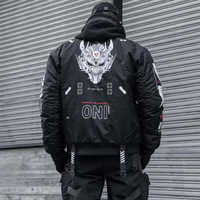 Veste tactique personnalisée pour homme, style cyberpunk, bomber, streetwear, hip hop, cargo, veste de vol, coupe-vent, Harajuku, vêtements d'extérieur