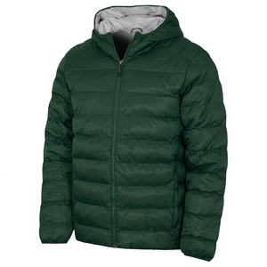 Men's Warm Hooded Puffer <b>Coat</b> Full Zip Lightweight Insulated Jacket for Cold Weather Protection - Product Image 1
