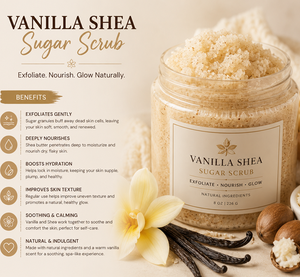 Gommage corporel au sucre de vanille et de karité, marque privée OEM, exfoliant profond et hydratant, enrichi aux huiles naturelles, pour la vente en gros - Product Image 2