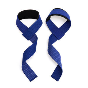 Sangles de musculation en coton robustes avec logo personnalisé Misha Sports & Fitness, antidérapantes, respirantes, fermeture à pression, haute élasticité, unisexe - Product Image 6