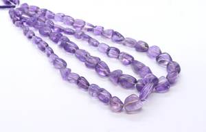 AAA Natural African <b>Amethyst</b> Smooth Uneven Shape Nuggets 8-11 MM Natural <b>Amethyst</b> Gemstone Beads 16 Inch Smooth <b>Amethyst</b> Tumble - Product Image 2