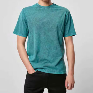Camiseta con efecto acid wash, tela lavada con tacto suave, perfecta para ropa urbana, conjuntos casuales y uso diario. - Product Image 3