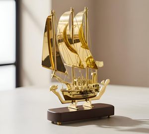 Maqueta de Barco Titanic de Latón de 10 Pulgadas con Base de Madera, Decoración Ecológica para Mesa, Hogar y Regalo - Product Image 5