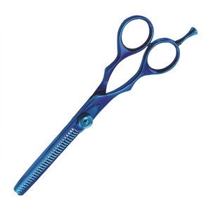 High Sale Professional Blue Thinning Hair Scissors Straight <b>Shears</b> Stainless Steel Barber Salon Cutting <b>Tool</b> Made in Pakistan - Product Image 3