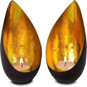 Metal Tea Light Holder With Gold Foil Lining <b>Christmas</b> Party Valentine's day Mother's Tea Light Candle Holder - Product Image 5