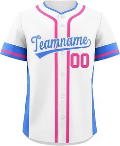 Custom <b>Baseball</b> Jersey Personalized Design Name Number Logo Button Down Shirt Athletic Uniform for Men Women Youth - Product Image 2