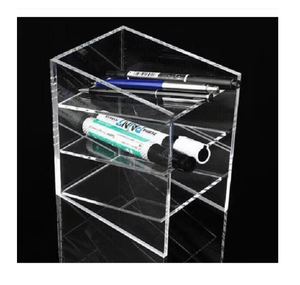Porte-stylos en acrylique transparent personnalisé, présentoir moderne en acrylique pour bureau et école, support pour crayons et marqueurs - Product Image 4