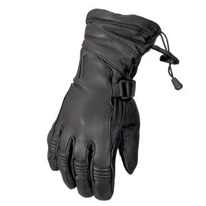 Guantes de Motocicleta de Invierno de Cuero Genuino Negro Premium con Forro Térmico, Correa Ajustable, Guantes de Conducción Impermeables de Alta Calidad - Product Image 1