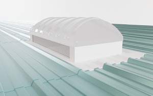 Dôme de puits de lumière en polycarbonate RHINO TUFF résistant aux chocs et aux intempéries avec rebords de toit personnalisés pour toitures industrielles - Product Image 2