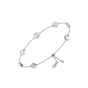 Sterling <b>Silver</b> Fine <b>Charm</b> <b>Bracelet</b> With Drop <b>Charms</b> Adjustable Chain <b>For</b> Women Jewelry Gifts Daily Wear Personalized <b>Charms</b> - Product Image 3