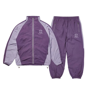 Chándal Deportivo Personalizado de Poliéster con Bloques de Color y Estampado Acid Wash para Hombre, con Cremallera, Estilo Urbano, 2 Piezas, Dobladillo Ajustable, Alta Calidad, Venta al por Mayor - Product Image 2