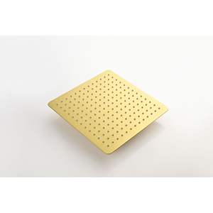 Soffione pioggia quadrata da 16 pollici in oro spazzolato 304 accessorio da bagno elegante in acciaio inossidabile - Product Image 1