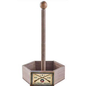 Moderno Porta Cubiertos de Madera con Portarrollos de Papel para Cocina y Comedor - Product Image 3