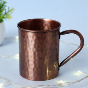 Taza de Cobre Martillado Sólido con Acabado Antiguo Estilo Vintage, con Asa, Ecológica, para Uso Doméstico - Product Image 4