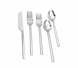 Modern Style Metal Cutlery <b>Sets</b> Luxury High Quality Stainless Steel Knife Fork Spoon <b>Flatware</b> <b>Sets</b> Silver Cutlery <b>Set</b> for Hotel - Product Image 2