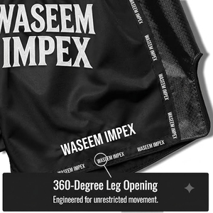 Muaythai Shorts by Waseem Impex-Custom OEM Fight Wear Breathable 100% <b>Polyester</b> Unisex Adult for <b>Boxers</b> - Product Image 2