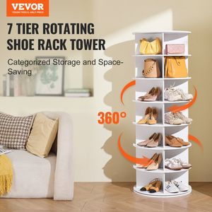 Scarpiera Girevole a 7 Livelli con Rotazione a 360 Gradi, Espositore Girevole per Scarpe, Carosello Girevole Lazy Susan per Organizzazione e Conservazione delle Scarpe - Product Image 2