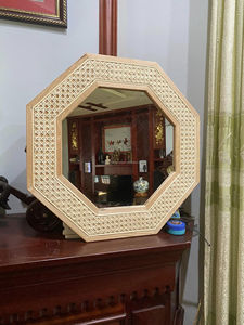 Miroirs muraux en rotin 99 Gold Data Joyce - Style décoratif artistique, faits à la main, écologiques, nombreuses formes et couleurs pour salons et restaurants - Product Image 3