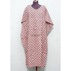 Vestido Túnica Largo hasta el Suelo para Mujer, Negro y Blanco, Elegante y Dulce, Ropa de Playa, Kaftán de Algodón Orgánico con Estampado Floral, Verano - Product Image 1