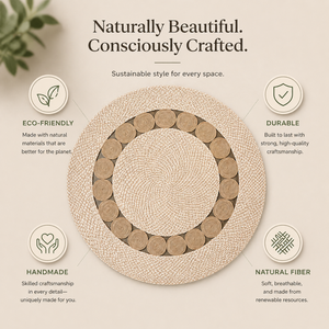 Wholesale Handicraft Jute Rug <b>Round</b> Seagrass <b>Carpet</b> for Living Room | Indoor Eco Friendly Handmade Rug | OEM Supplier India - Product Image 6