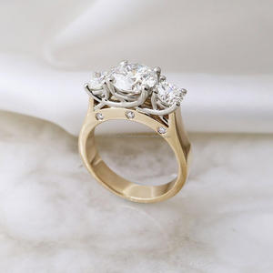 Igi/gia แหวนแต่งงานทองคำ14K ประดับเพชรแบบวินเทจสีเหลืองทอง14K สำหรับใส่ได้ทั้งชายและหญิงแหวนชั้นดีสำหรับวันครบรอบที่สมบูรณ์แบบ - Product Image 1