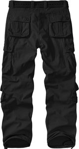 Men's <b>Black</b> Cargo <b>Work</b> <b>Pants</b> With Multiple Pockets Breathable Cotton Material - Product Image 6