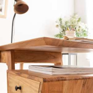 Escritorio Vandana Lyra Sierra de madera de acacia - Product Image 5