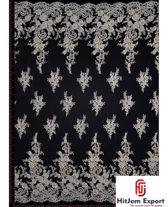 Tissu occultant élégant en coton brodé pour robes de mariée, robes de soirée, sacs et housses - Fabricant OEM ODM pour garçons et filles - Product Image 1