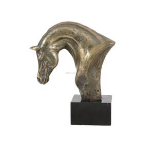 Statue de cheval arabe gravée artisanale, figurine en laiton antique moderne pour la décoration de la maison, du bureau ou de la table, personnalisable - Product Image 1